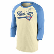 Nike Royal/powder Blue Toronto Blue Jays Next Up Tri-blend Raglan  3/4-sleeve T-shirt