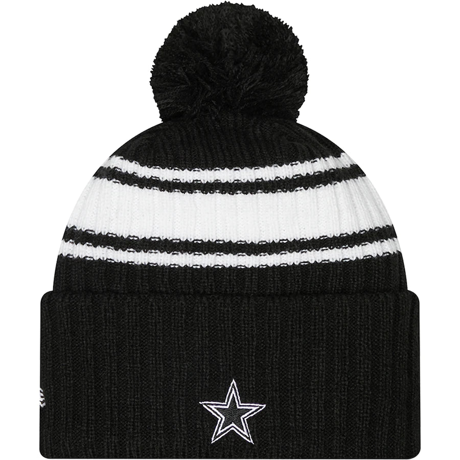 2022 Cold Weather Black and White Pom Knit Hat