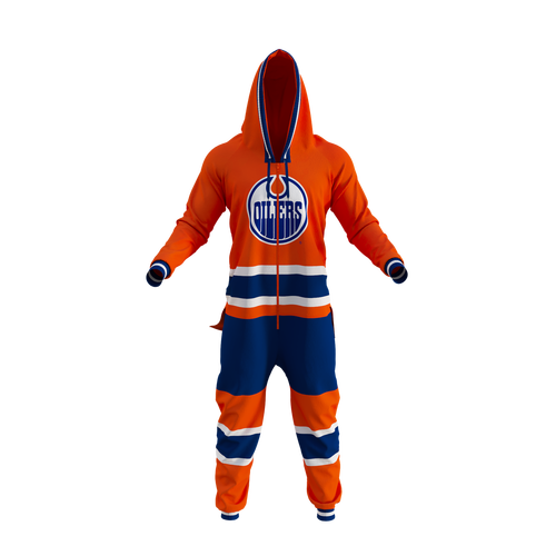 NHL Edmonton Oilers Blue Orange Women Hoodie Dress