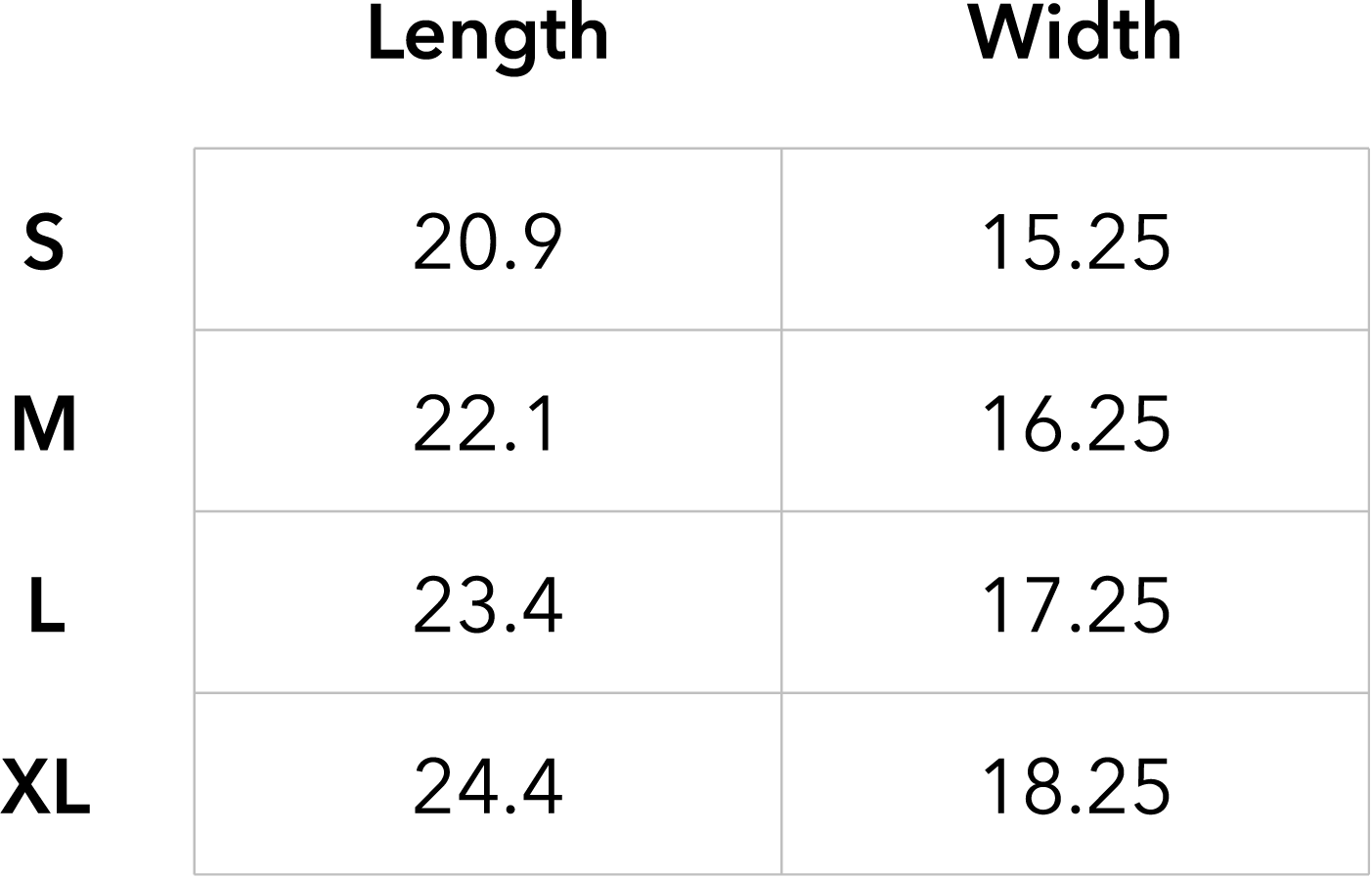 size guide