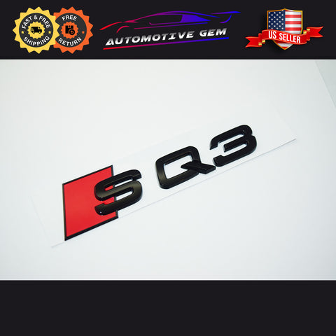 Audi S3 Emblem GLOSS BLACK Rear Trunk Lid Letter Badge S Line Logo