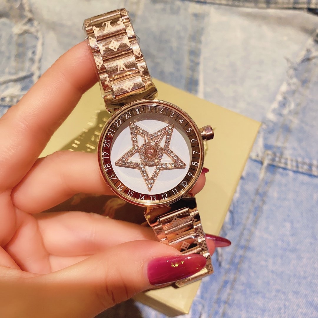 louis vuitton lv classic mechanical watch diamond men and women 