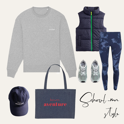 Moodboard for how to style the grey oversized sweatshirt