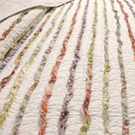 Full / Queen 100% Cotton Quilt Set Ruffled Multi-color Stripes