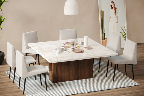 DE.CI Furniture DI.NO Square Dining Table and BU.KA Dining Chair