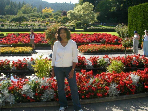 Rosita Lee in Butchart Gardens, B. C., Canada