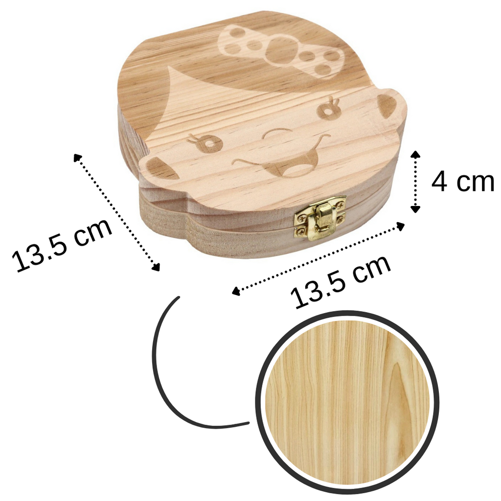 Caja de madera para dientes de leche - Dimensiones - Ozayti