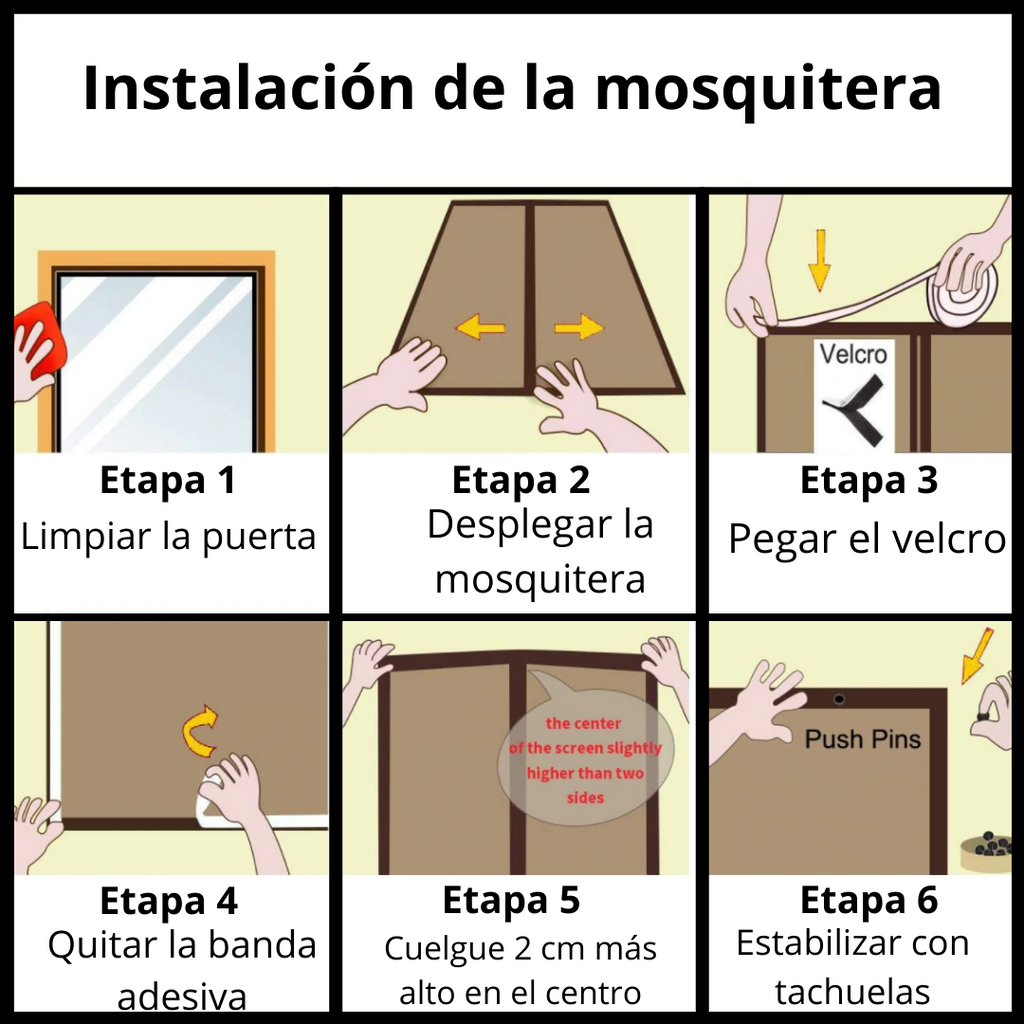 Cortina mosquitera magnetica para puertas - Instalación rapida - Ozerty