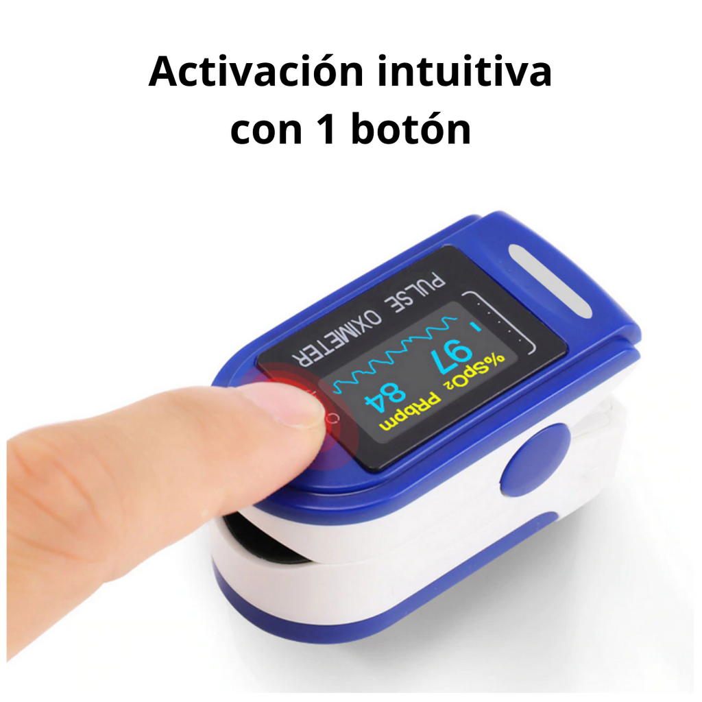 Oxímetro de pulso dedo digital - Activacion con un boton - Ozerty