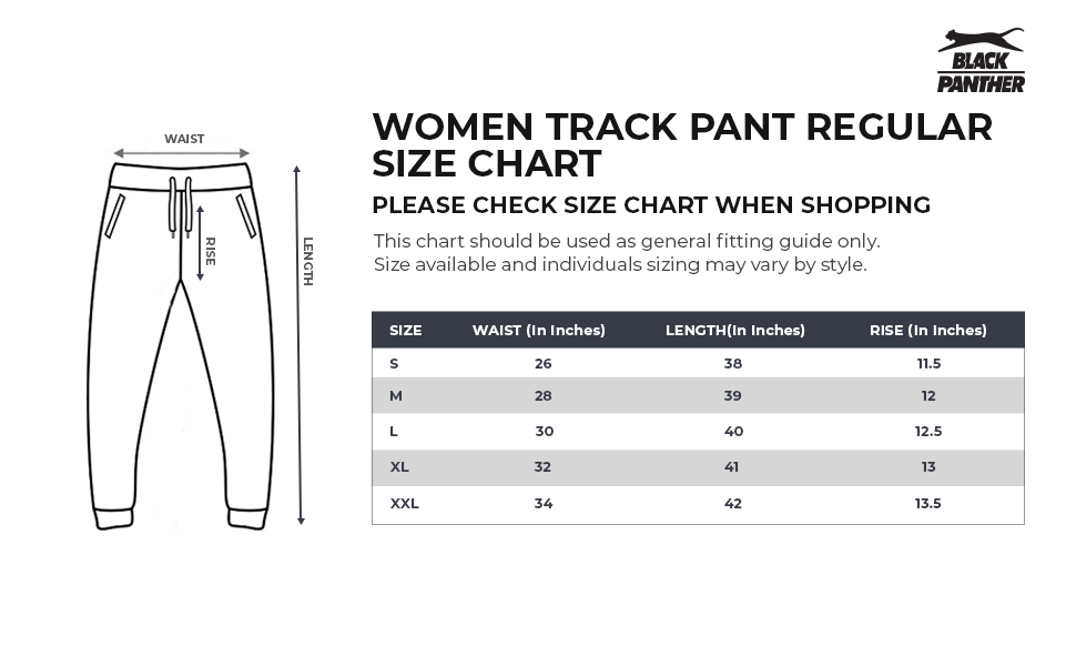 Size chart - MENS TRACK PANT – Pranera