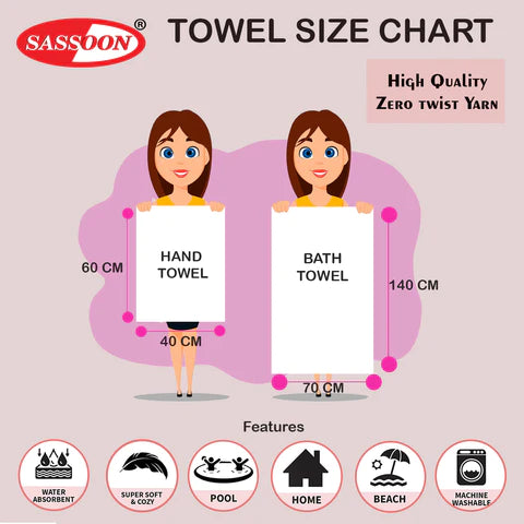 Size Chart of Towels