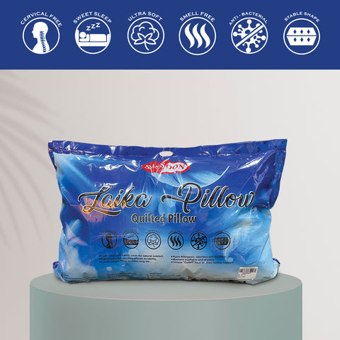Ultrasonic Breathable Microfiber Pillow ( Hypoallergic, breathable, soft and comfortable, provides relief from cervical pain) Size : 44 cm x 69 cm