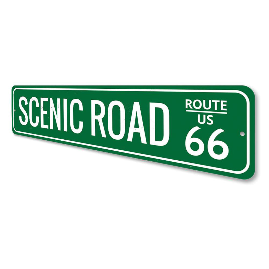 Scenic Road US Route 66 Sign