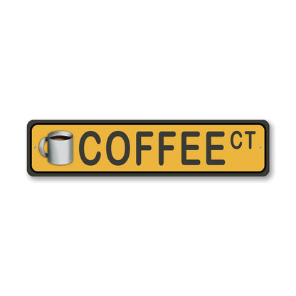 Coffee Street Metal Sign