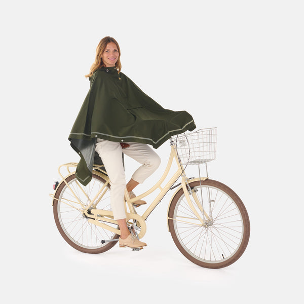 Poncho de Pluie Weather Goods Sweden Kaki Lifestyle Femme vélo