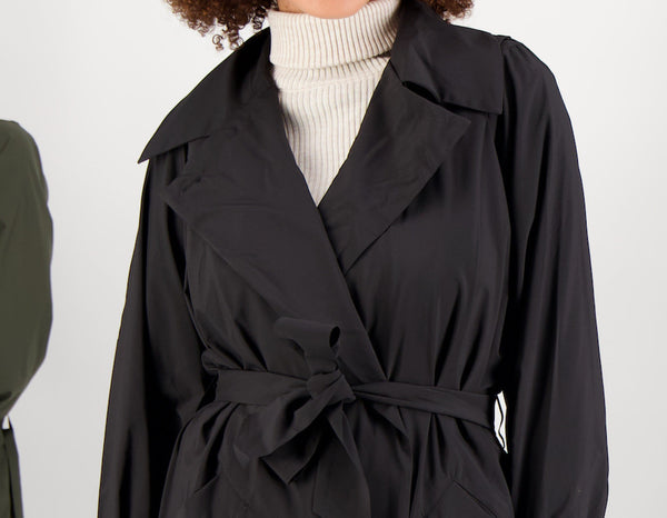Look The Rain trench coat - Details V-neck with closure