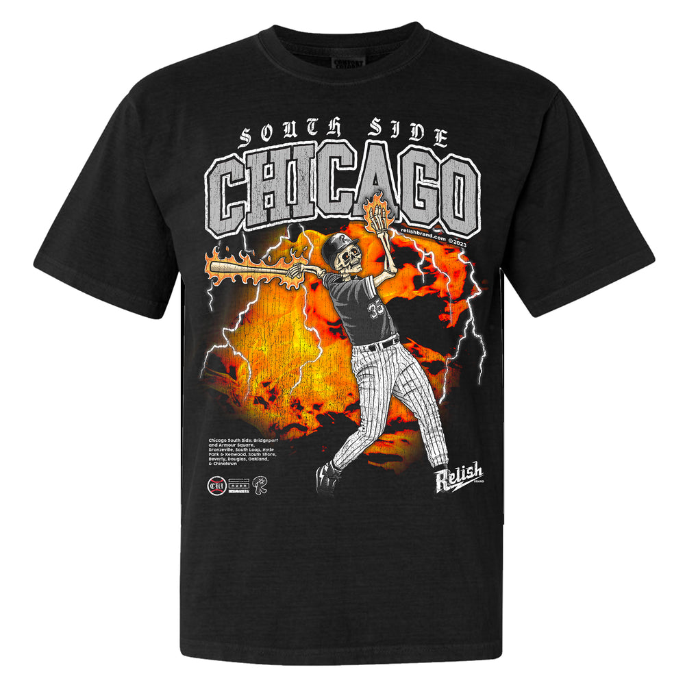 Chicago White Sox '91 T-Shirt from Homage. | Charcoal | Vintage Apparel from Homage.