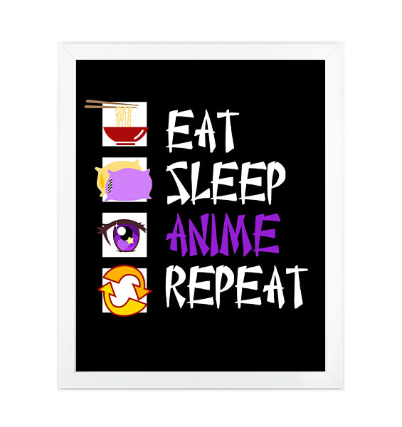 Eat Sleep Anime Repeat Digital Design Download