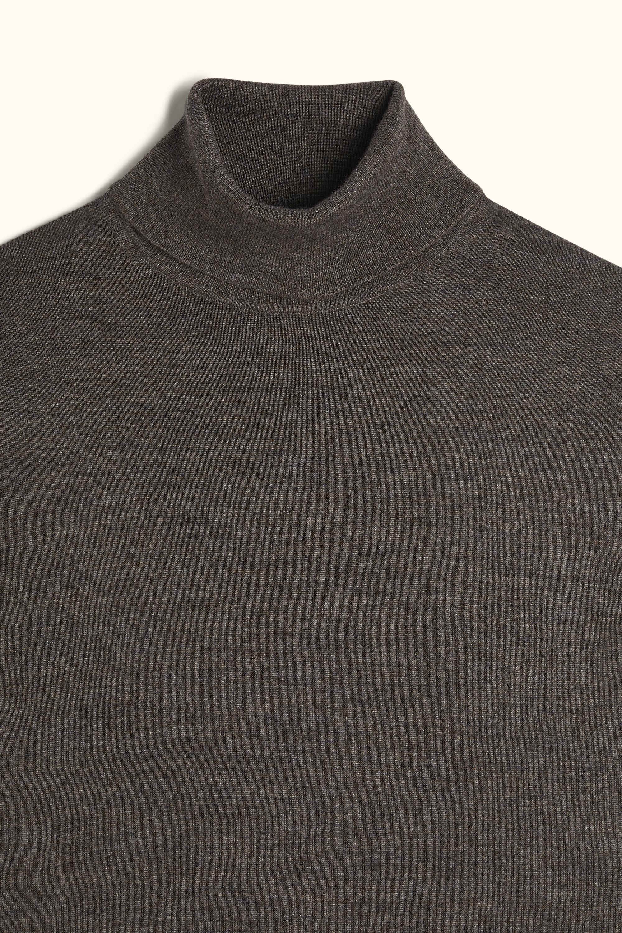 MB BY MOSS BROS | Cappuccino Merino Roll-Neck Jumper | Moss Box