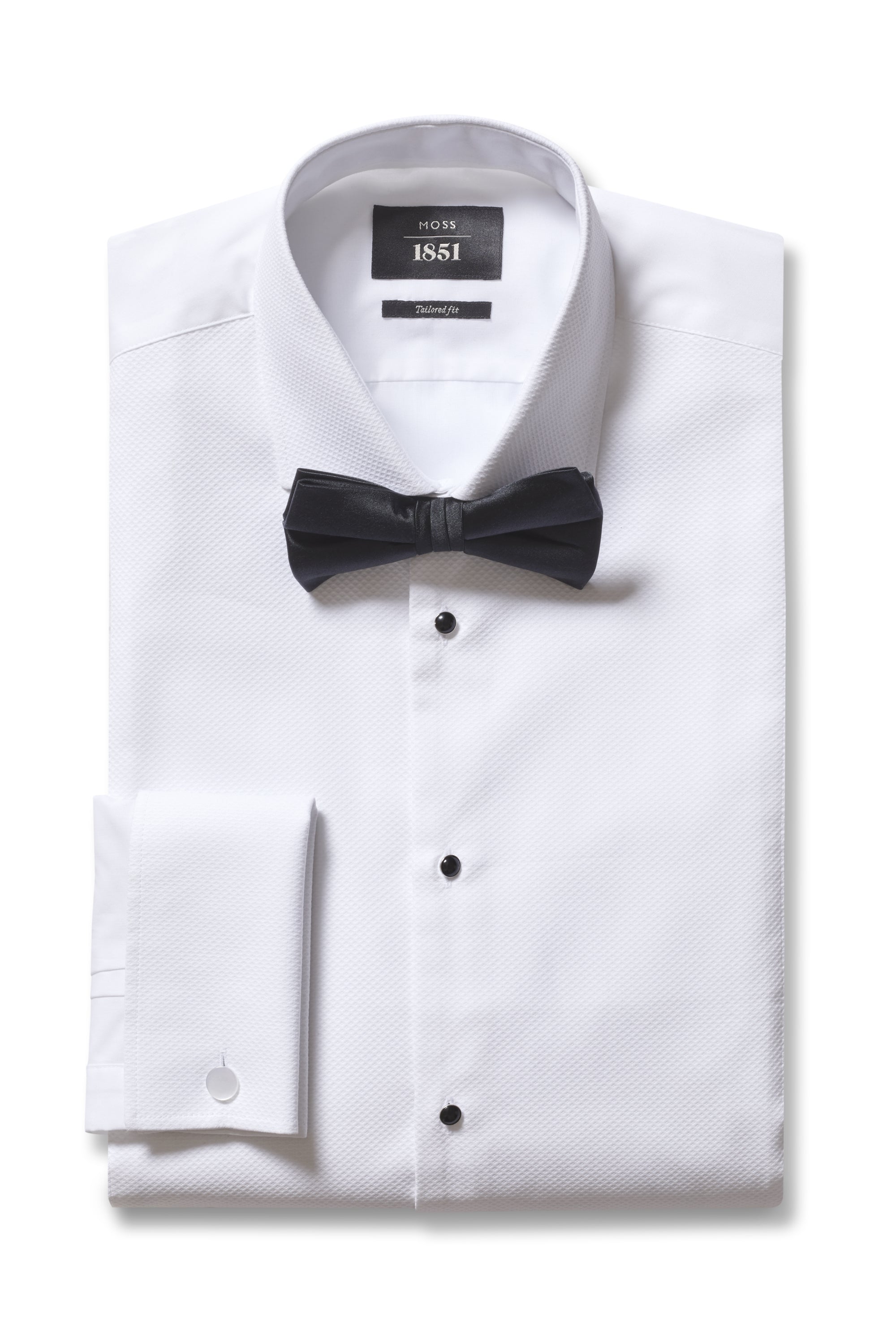 MOSS 1851 | Tailored Fit White Marcella Dress Shirt | Moss Box