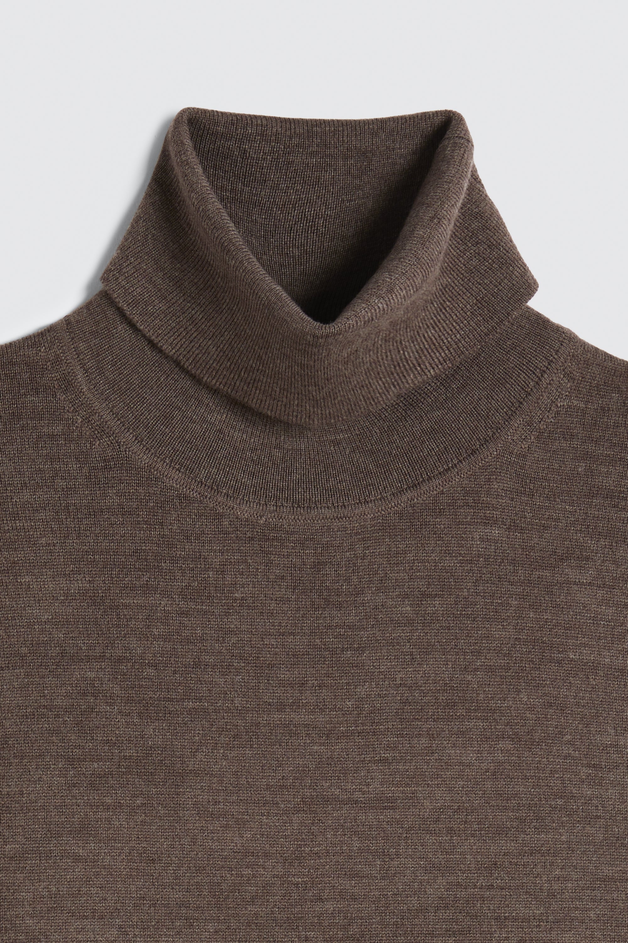 MOSS | Brown Merino Roll-Neck Jumper | Moss Box