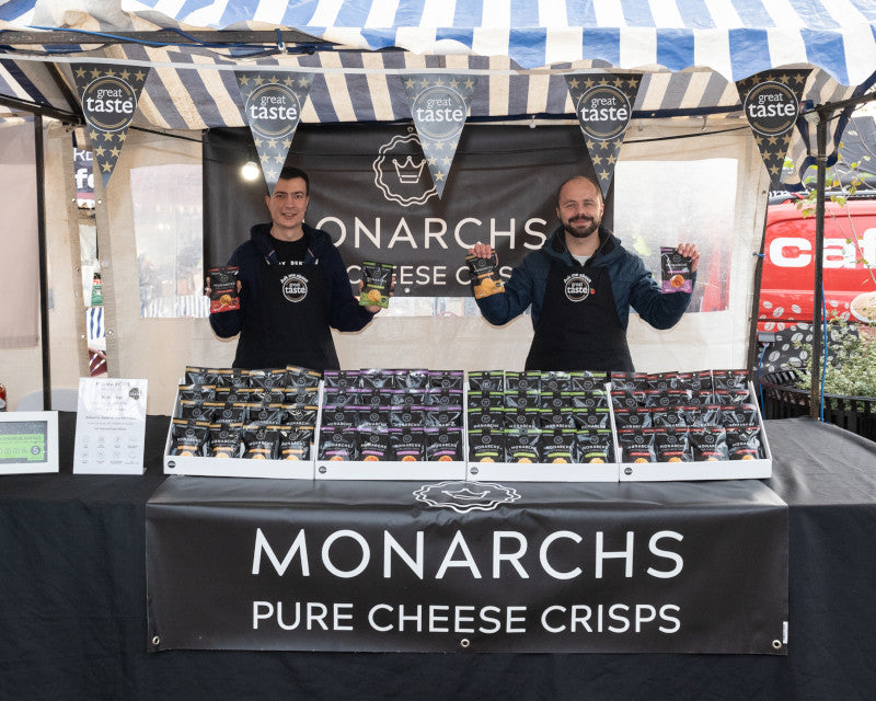 Greg & Alex as Monarchs Crisps at the Farmers Market in Warwick