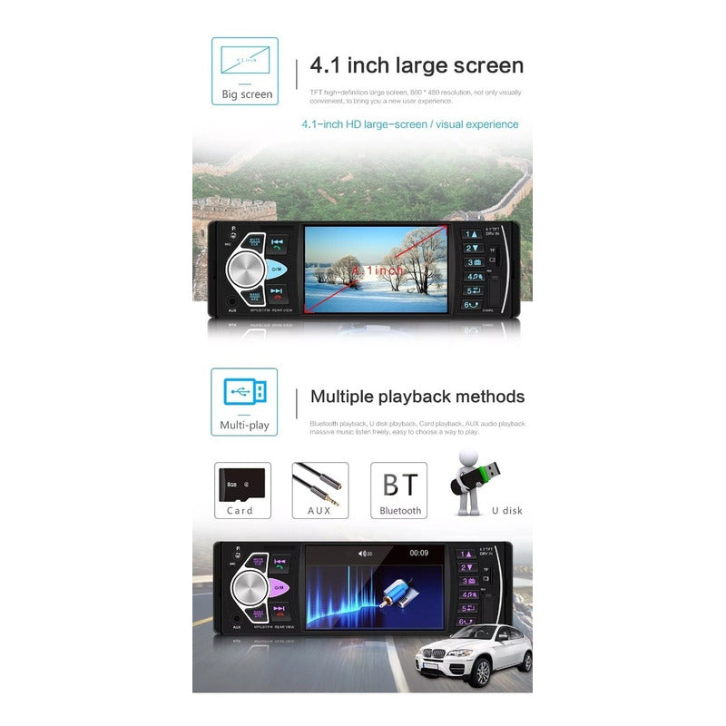 Radio Multimedia Mp5 Bluetooth Auto Cámara De