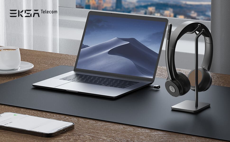   EKSAtelecom® H16 Professional Bluetooth Wireless Headset with Dual Connectivity