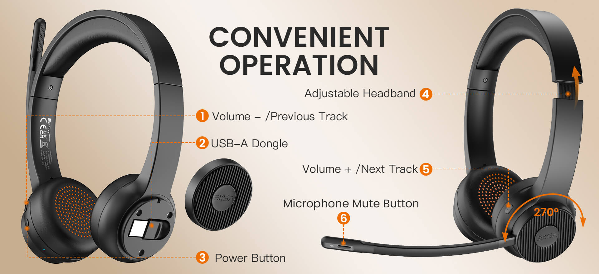 H16 dual connection earphone with magnetic absorption dongle