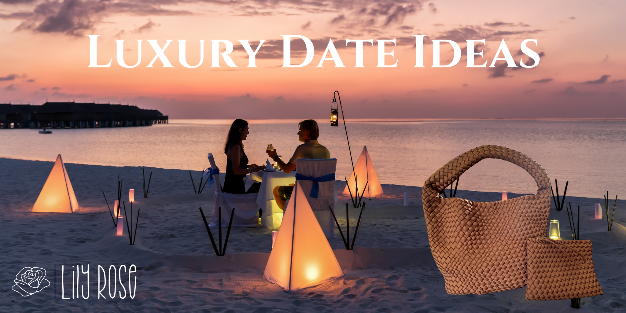 Lily Rose Collection Desert Stylin' Bag and Purse Set. Luxurious Date Ideas.