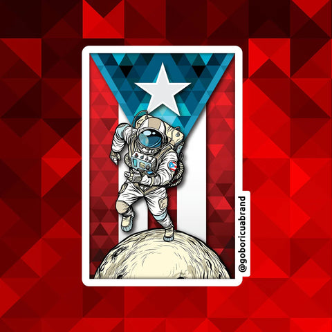 Borincano Flag (Boricua en la Luna) Sticker Puerto Rico