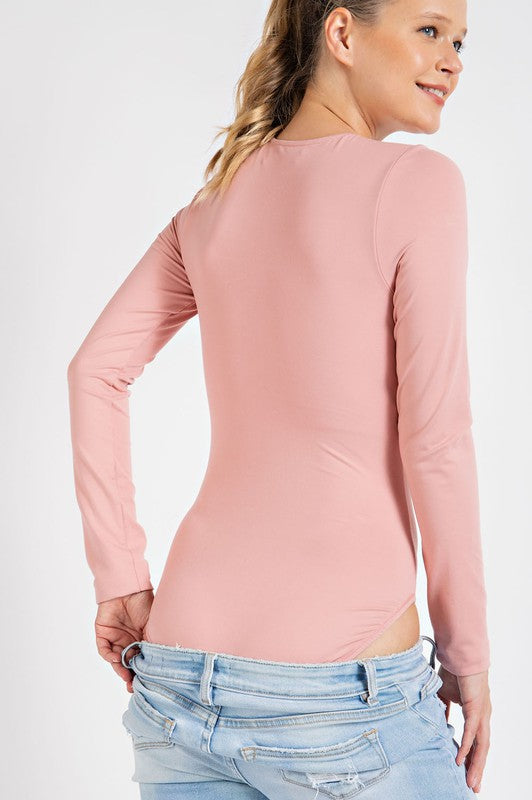 BUTTER ROUND NECK LONG SLEEVES BODYSUIT