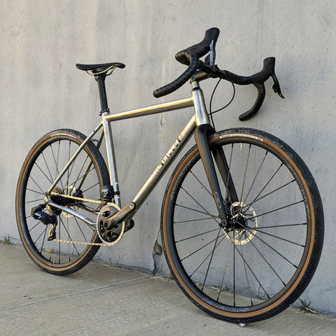 Titanium Gravel Bike with SRAM AXS Wide 2x12 Drivetrain