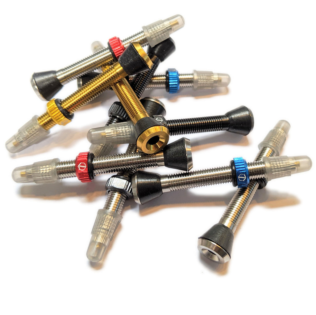 valve stems for tubeless bicycle tires