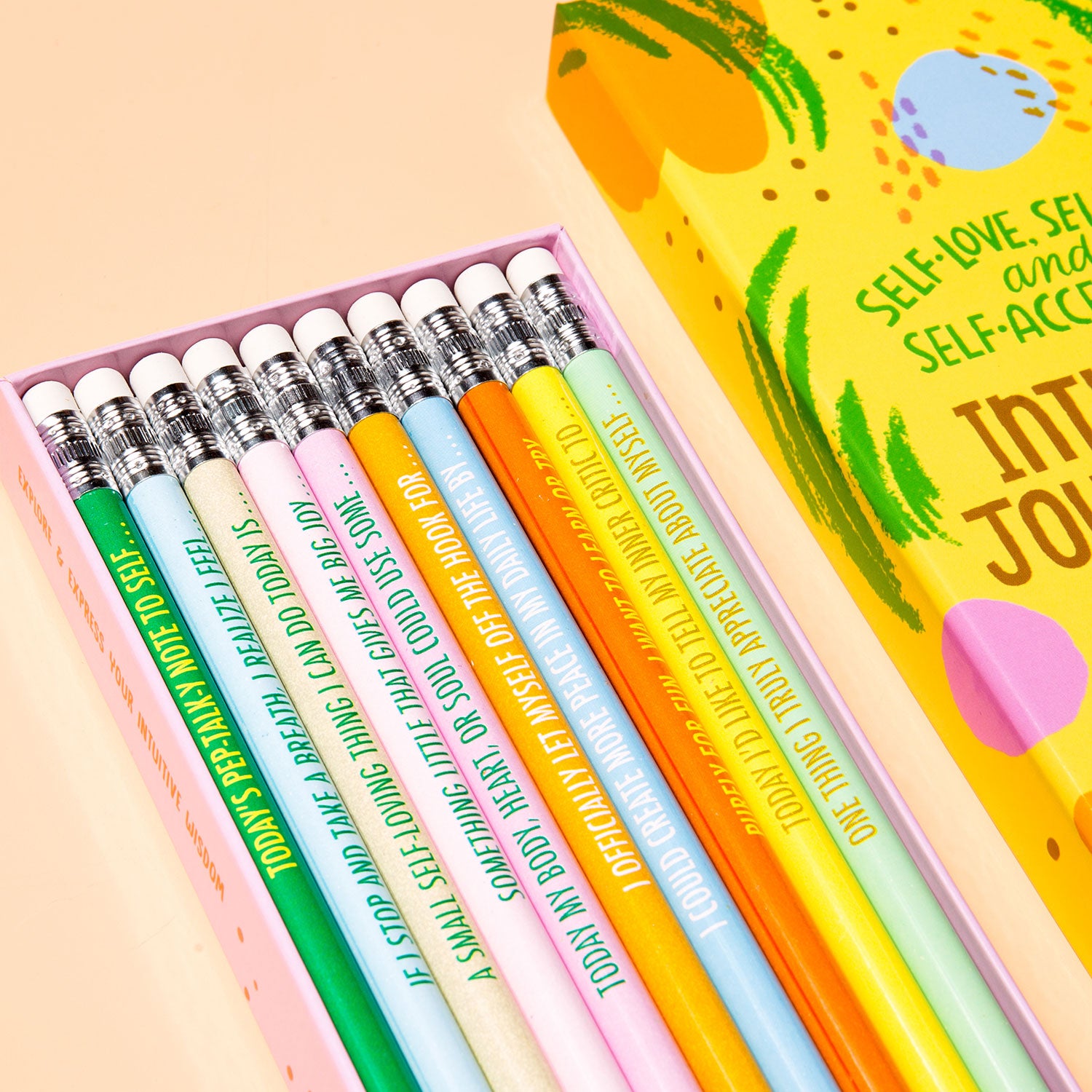 Self-Love, Self-Care And Self-Acceptance Pencil Set