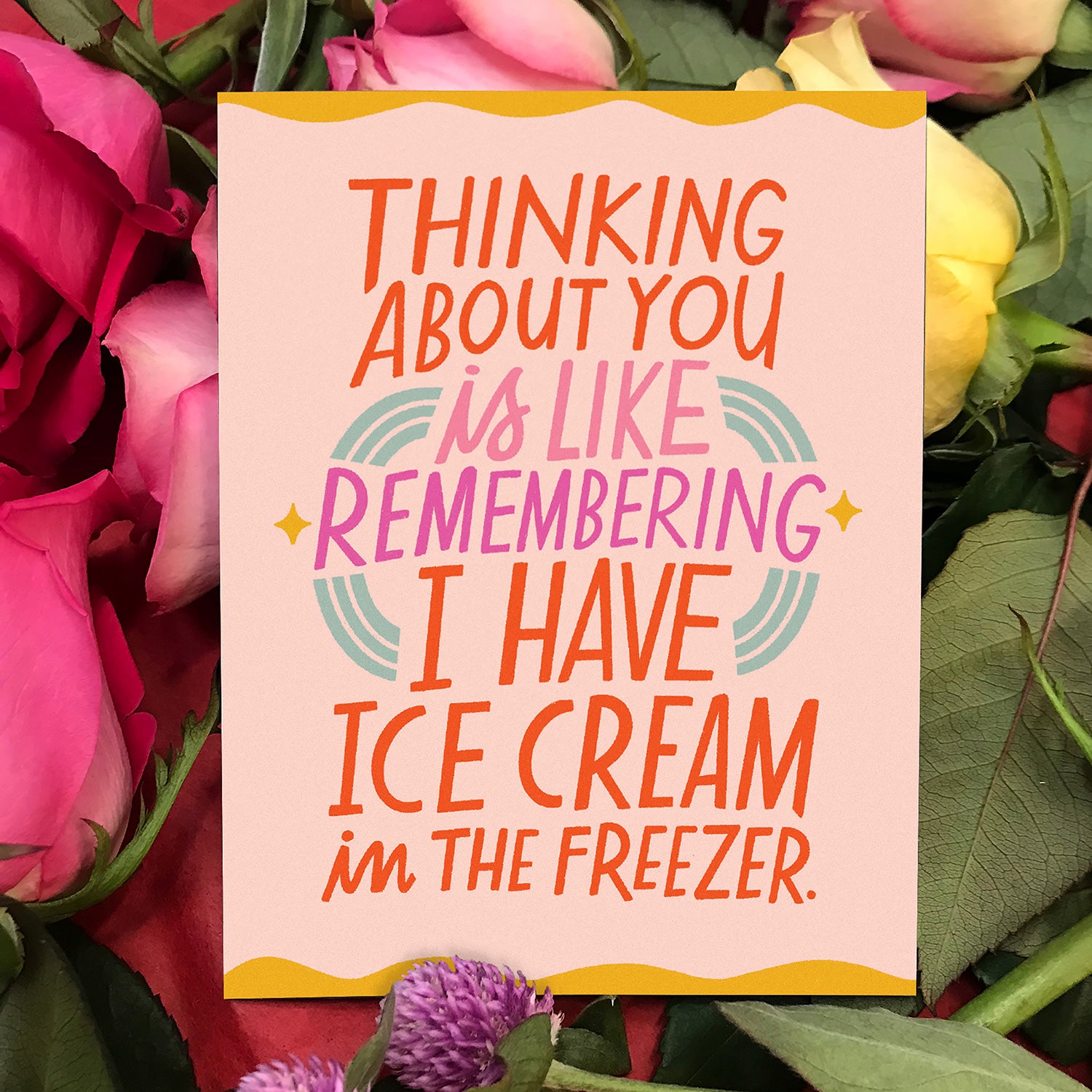 Ice Cream Freezer Love Card