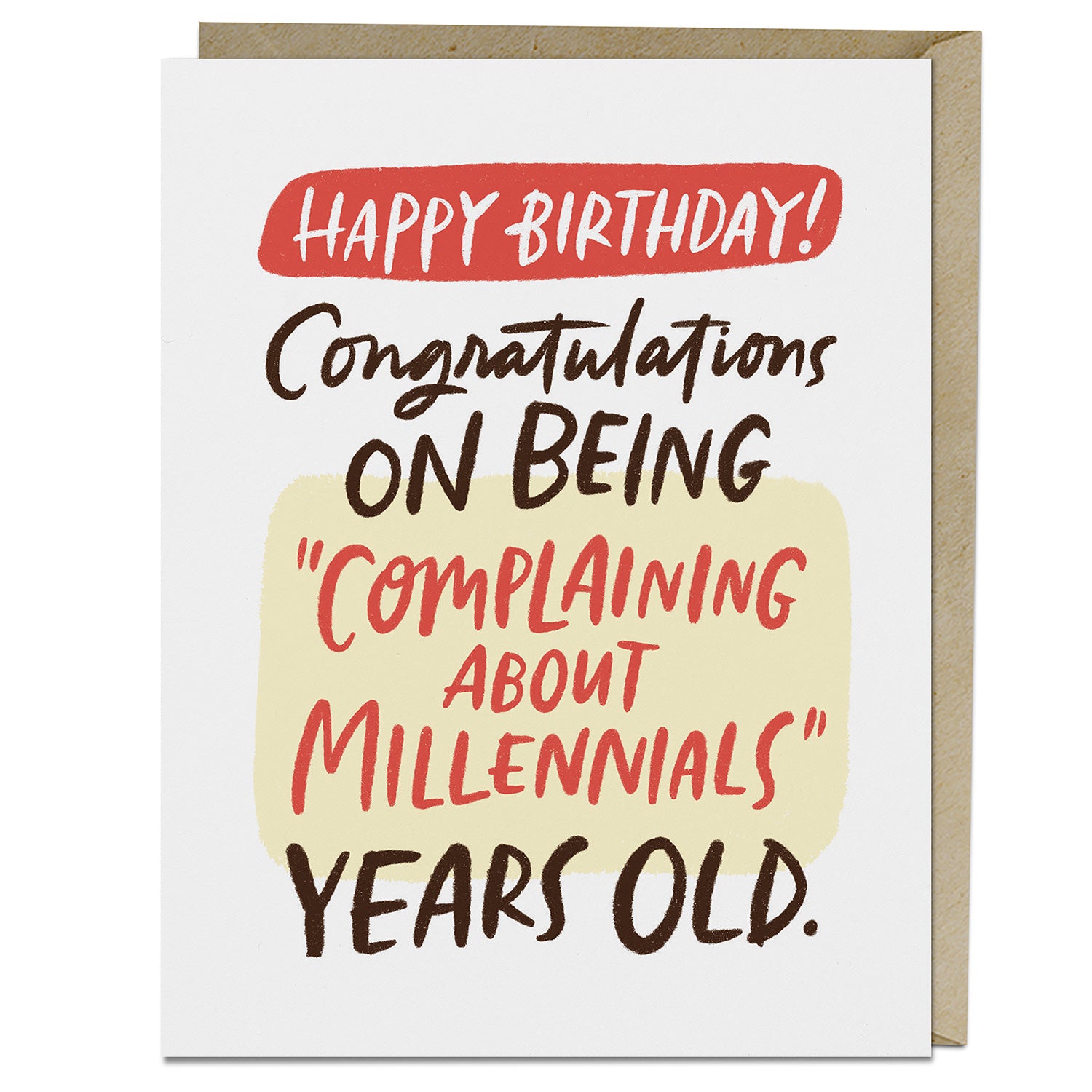 Complaining About Millennials Birthday Card