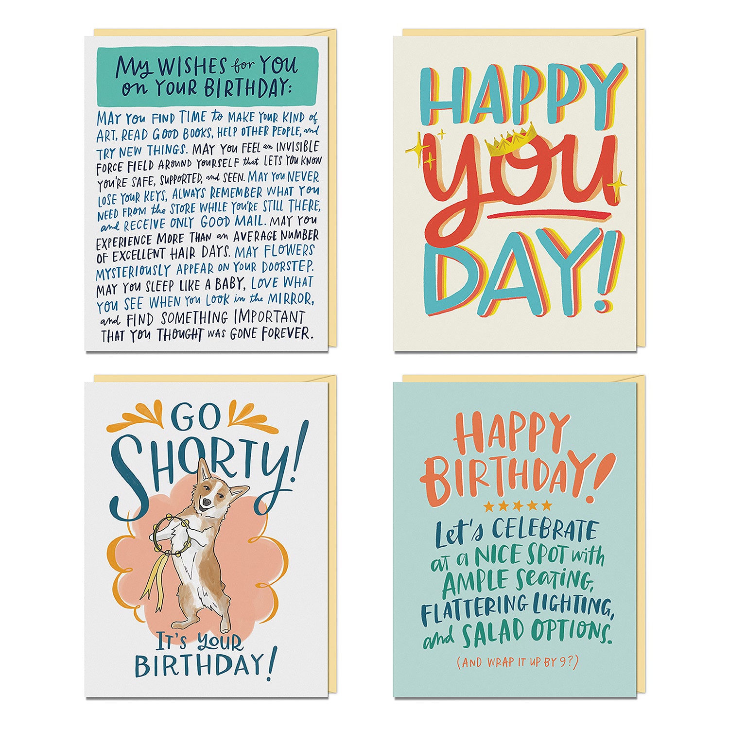 Birthday Cards, Box Of 8 Assorted