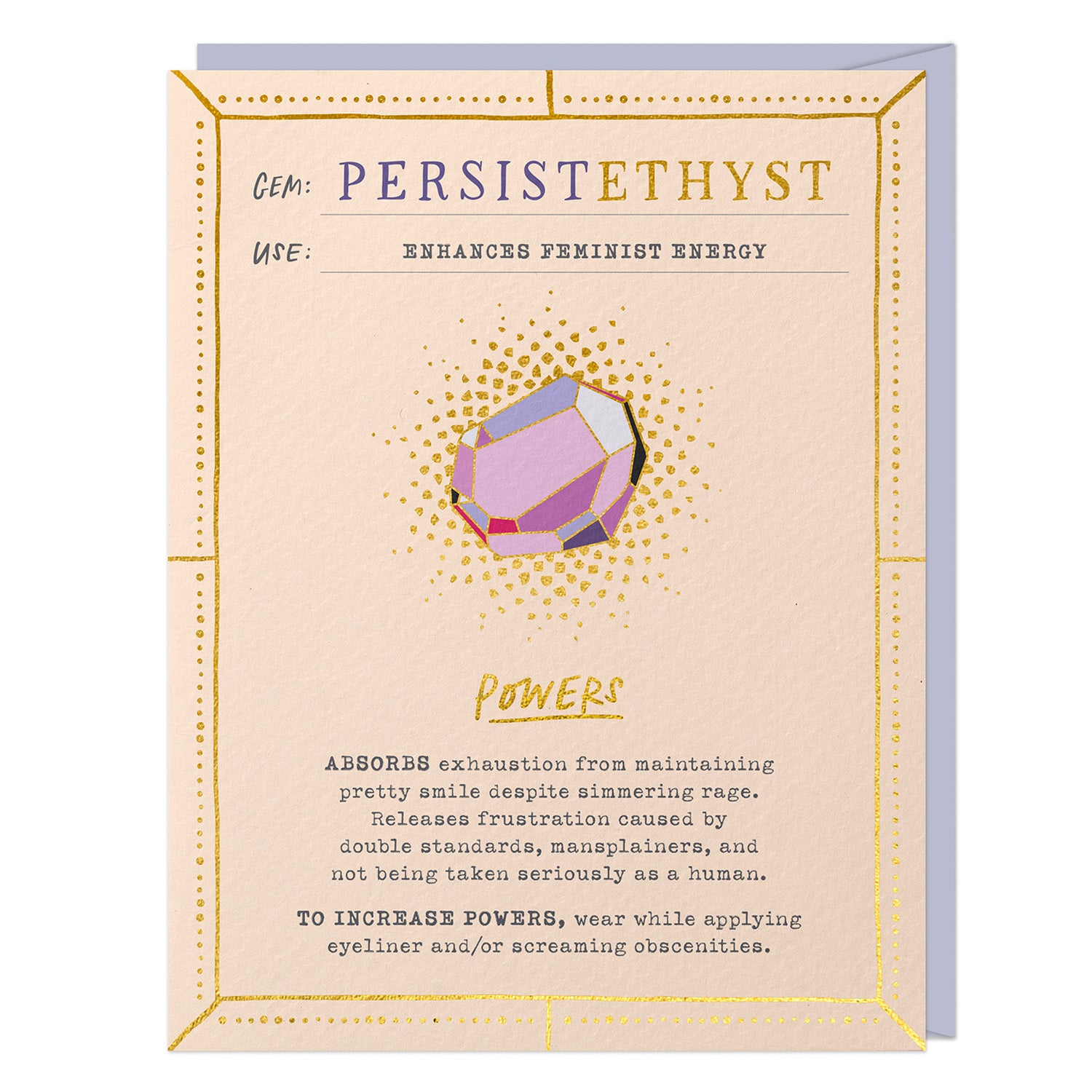 Persistethyst Fantasy Stone Card (No Pin)