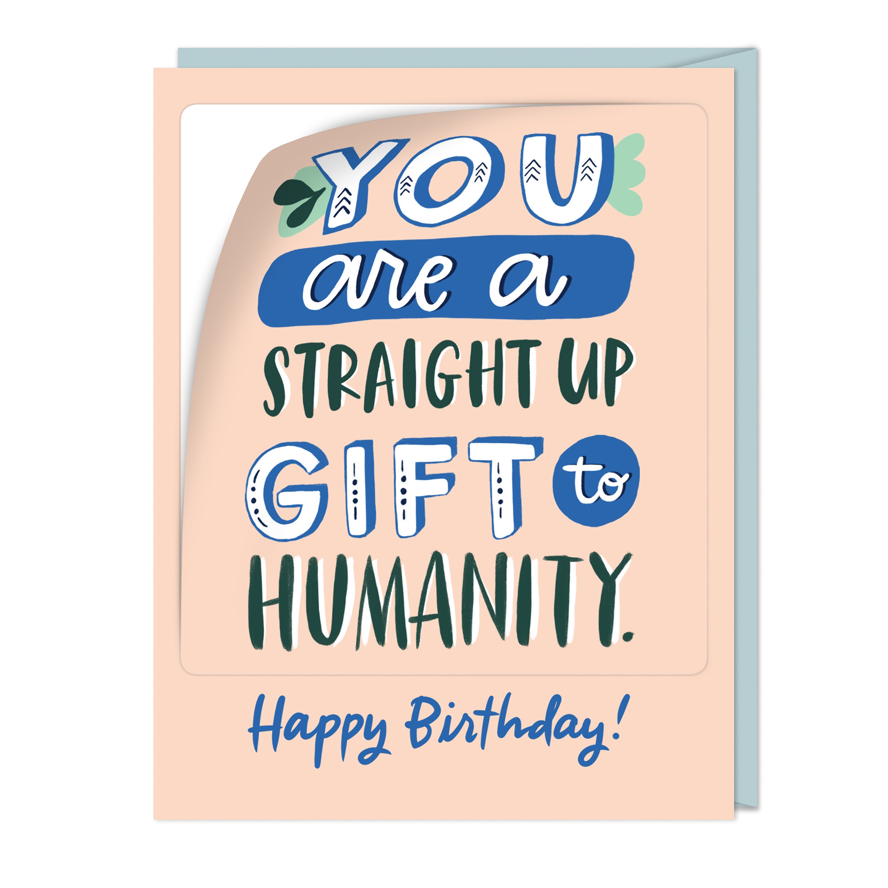 Gift To Humanity Birthday Sticker Card