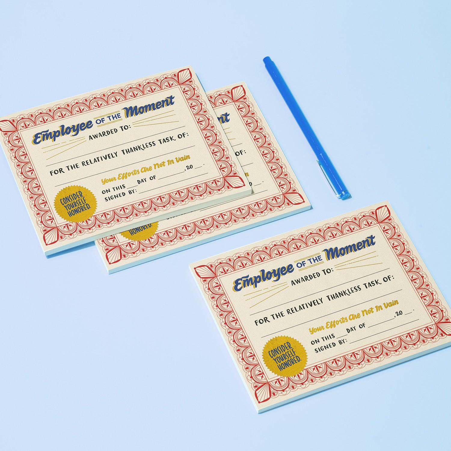 Spousal Recognition Certificate Pad (Refresh)