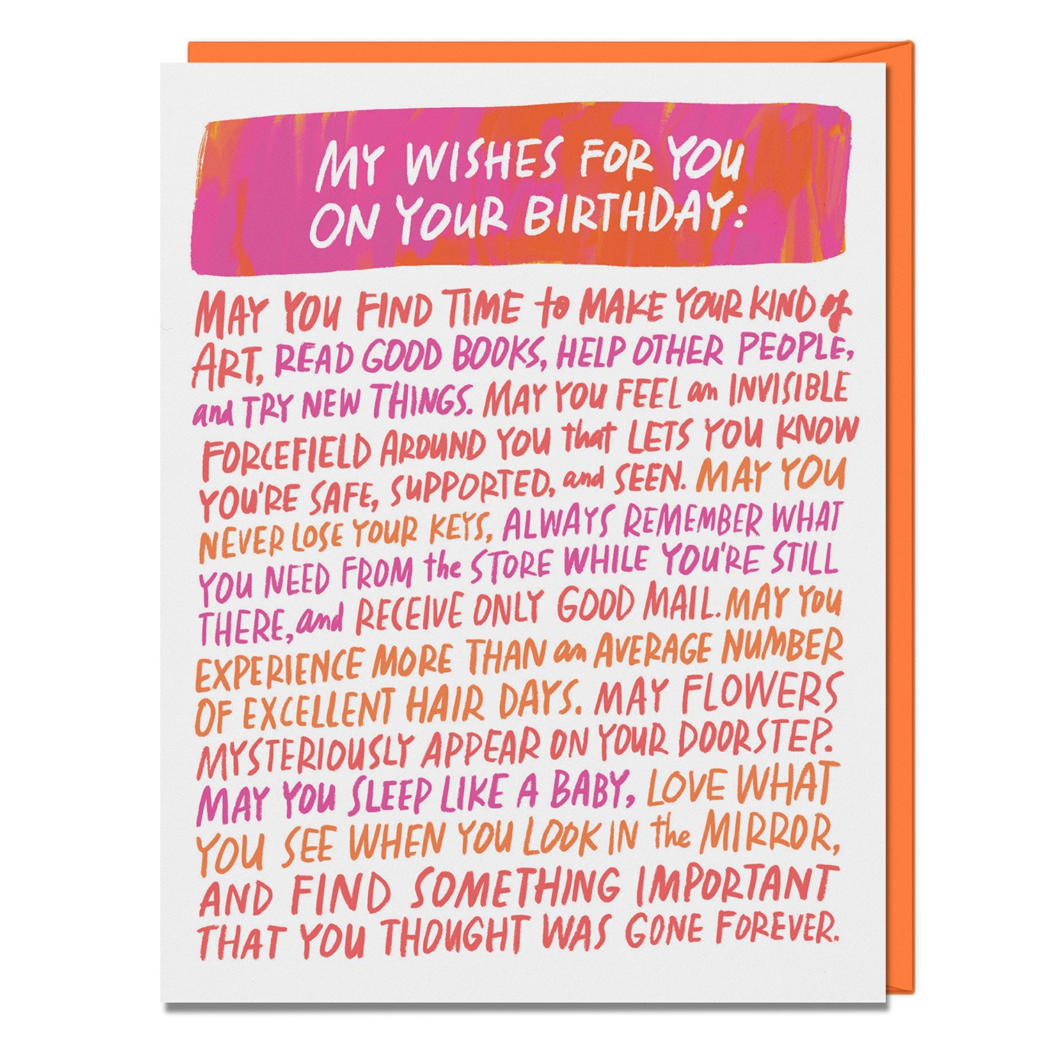 Wishes For You Card, Box Of 8 Single Birthday Cards