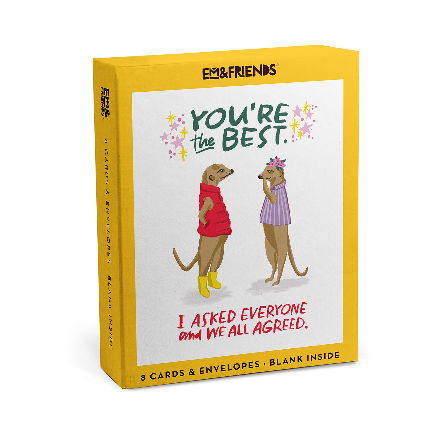 You’re The Best Card, Box Of 8 Single Encouragement Cards