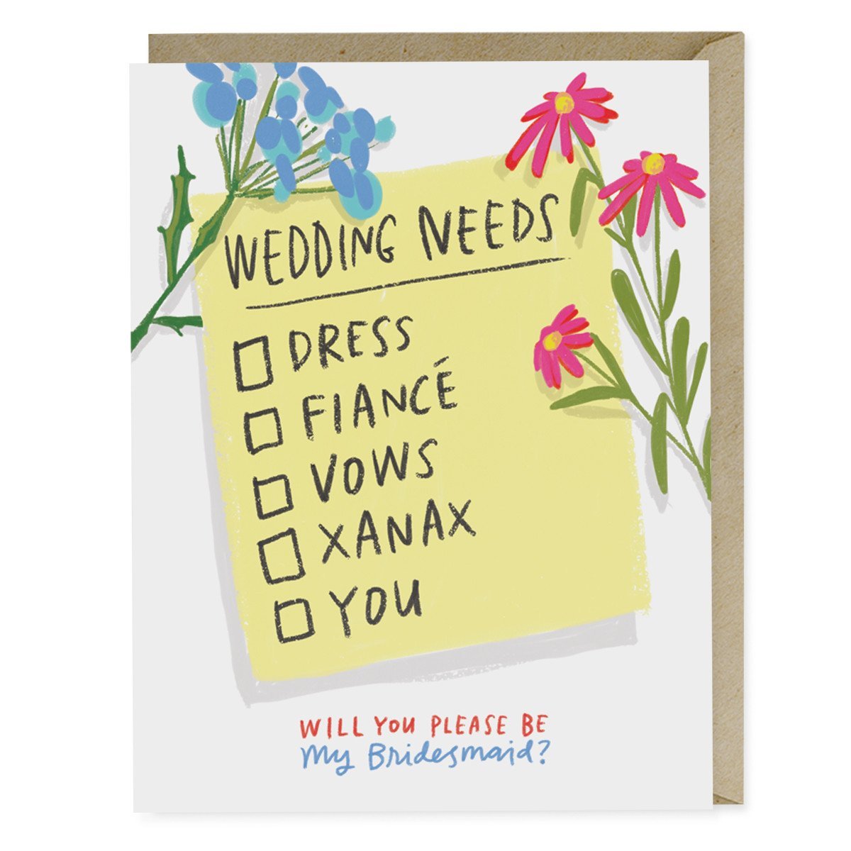 Wedding Needs Checklist Card