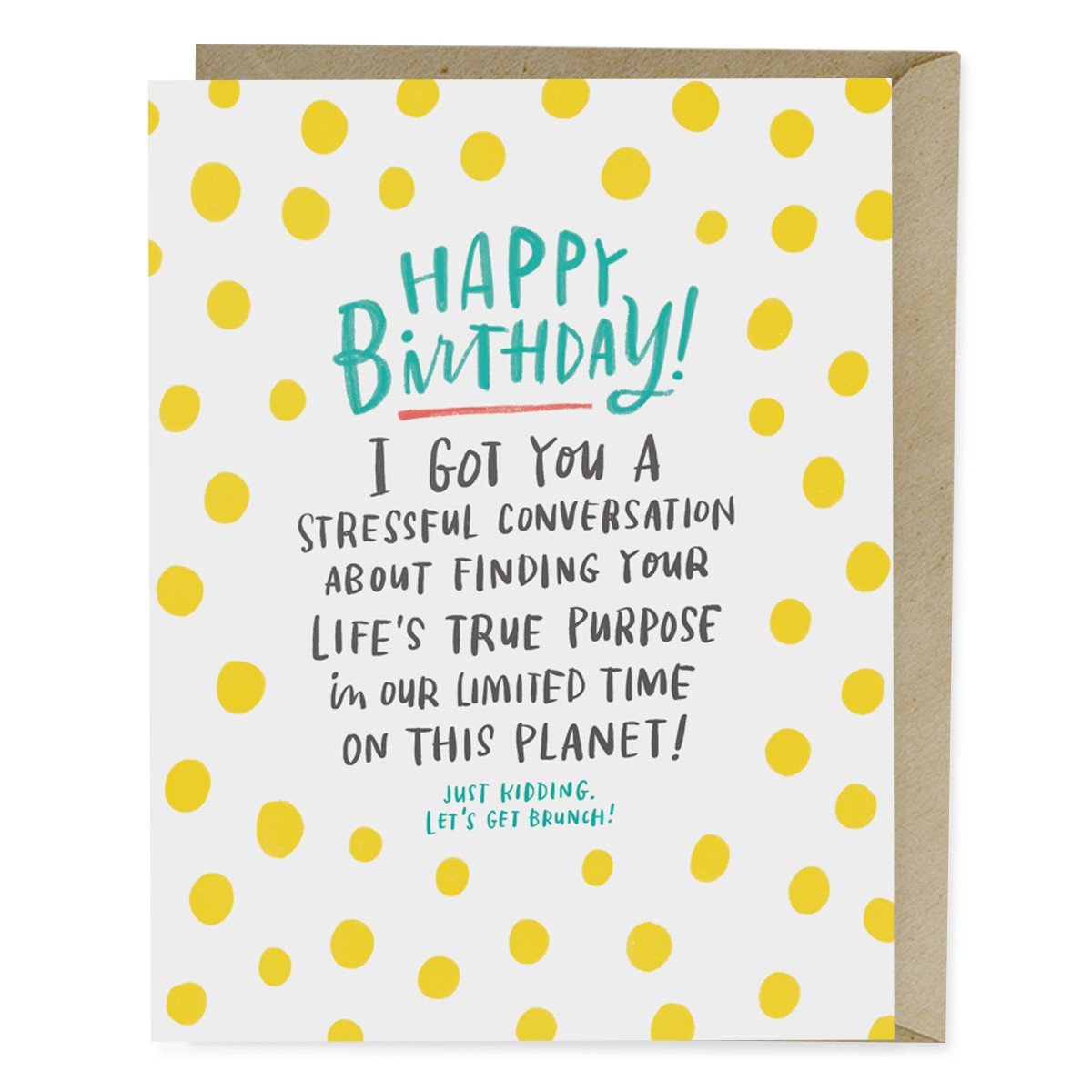 Anxiety Conversation Birthday Card Emily Mcdowell Friends