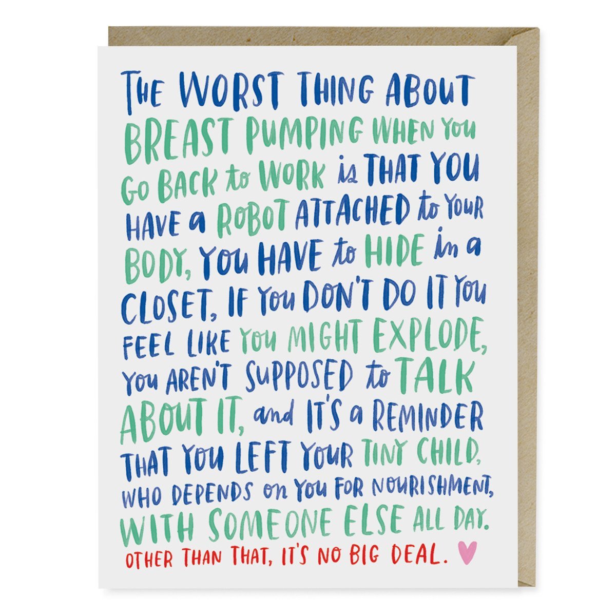 Breast Pumping Parent Support Card