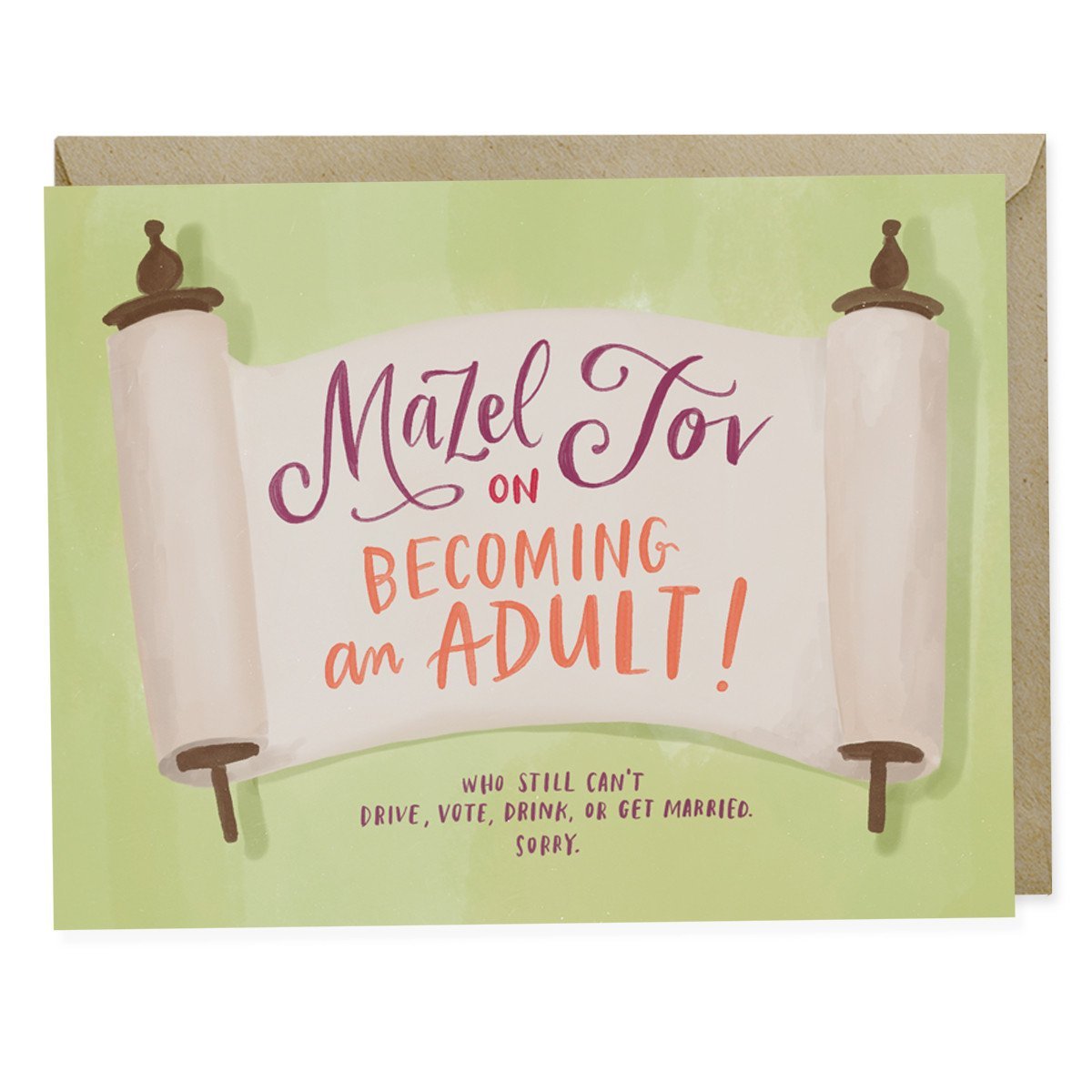 Bar & Bat Mitzvah Card: Becoming An Adult