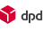 DPD Logo in rot und weiß und schwarz