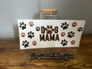 Dog Mama - 16oz Glass Can - CoastalMECreations