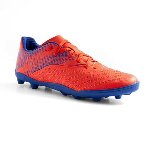 CHAUSSURES DE FOOTBALL ENFANT A LACETS VIRALTO III FG BLEU ET VERT FLUO -  Decathlon